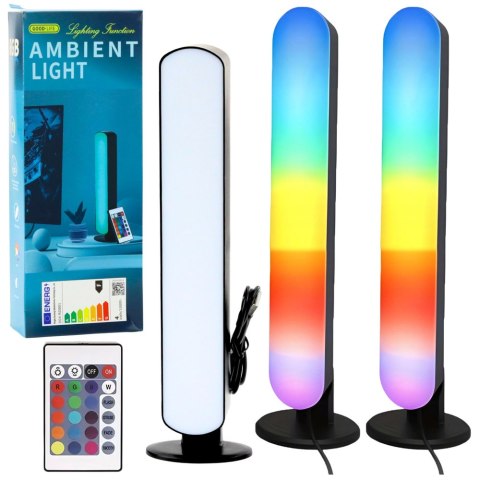 Zestaw Lampy Ambient RGB LED Gamingowe na Biurko Pilot 2 szt. LEAN