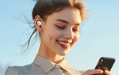 Bezprzewodowe słuchawki douszne Vention Donut-Shaped BT 5.3 IPX4 białe