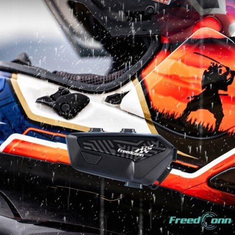 Interkom motocyklowy FreedConn F1 Plus V2 EU BT 5.4+EDR zasięg do 500m MÓWI PO POLSKU