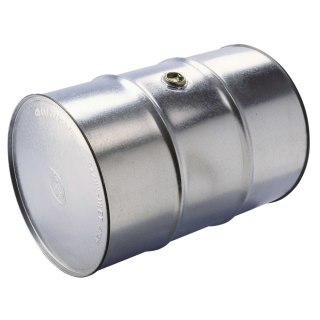Beczka stalowa metalowa ocynkowana 200L otwór 2'' w pobocznicy MEVA