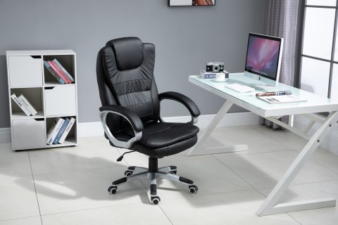 Activejet Fotel biurowy z masażem, podgrzewany YK7304 czarny