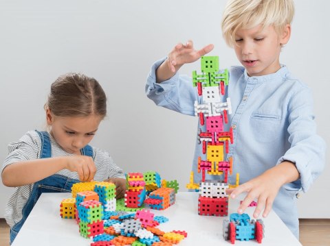 Klocki konstrukcyjne Marioinex Mini Waffle, 500 elementów pastelowe