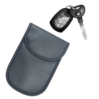 Etui antykradzieżowe na klucze samochodowe klatka Faradaya 14x10cm czarny HURTEL