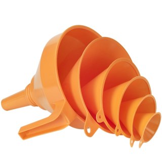 Komplet lejków uniwersalnych HDPE 50-75-100-120-150-160 mm pomarańczowe MEVA