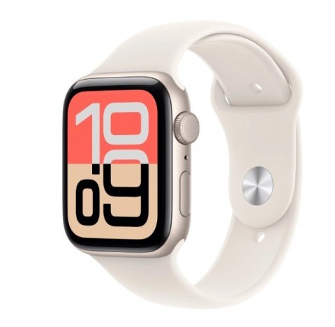 Watch SE 3 GPS+Cellular koperta 44 mm z aluminium w kolorze księżycowej poświaty, pasek sportowy w kolorze księżycowej poświaty 