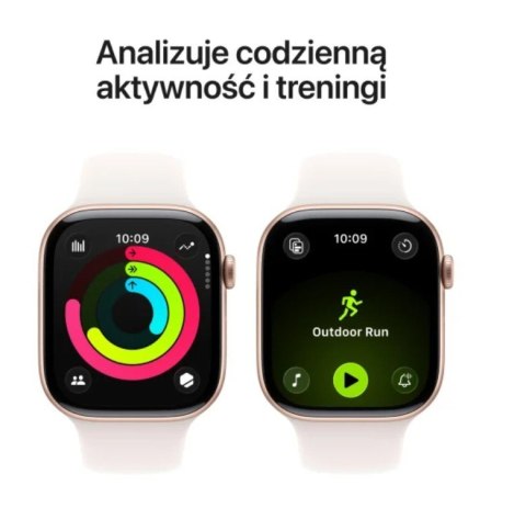 Watch Series 11 GPS+Cellular, koperta 42 mm z aluminium w kolorze różowego złota, pasek sportowy w kolorze łagodnego różu - rozm