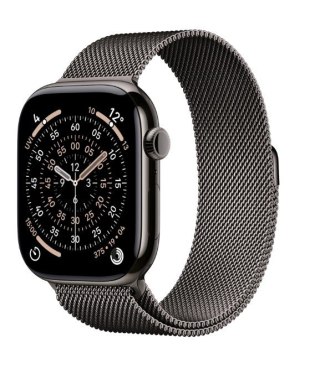 Watch Series 11 GPS + Cellular koperta 42 mm z tytanu w kolorze łupku, bransoleta mediolańska w kolorze łupku