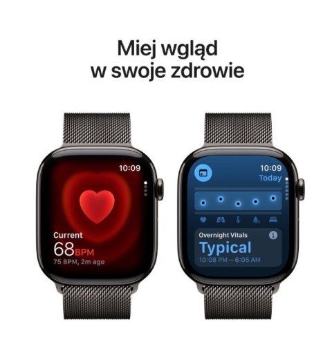 Watch Series 11 GPS + Cellular koperta 46 mm z tytanu w kolorze łupku, bransoleta mediolańska w kolorze łupku M/L