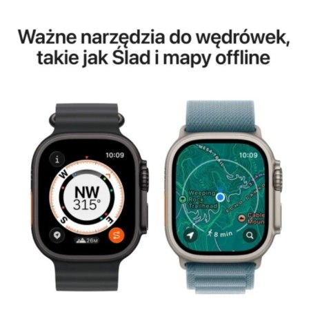 Watch Ultra 3 GPS + Cellular koperta 49 mm z tytanu w kolorze naturalnym, opaska Alpine w kolorze jasnoniebieskim - rozmiar L