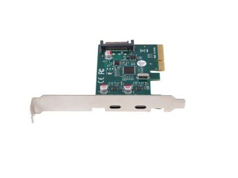 Karta sieciowa PCI EXPRESS X1 -> 2X USB-C 3.2 GEN 2X1 led low profile