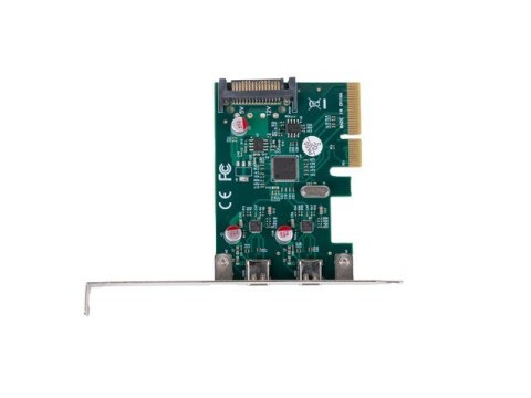 Karta sieciowa PCI EXPRESS X1 -> 2X USB-C 3.2 GEN 2X1 led low profile
