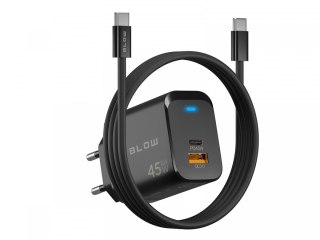 Ładowarka sieciowa gniazdo USB + USB-C PD 45W + kabel