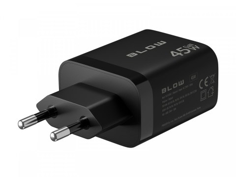 Ładowarka sieciowa gniazdo USB + USB-C PD 45W + kabel