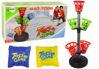 Gra Zręcznościowa Rodzinna Rzut Do Celu Koszyk Punkty Woreczki LEAN Toys