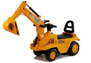 Jeździk Dla Malucha Koparka Ruchoma Łyżka Ramię Nocnik 2w1 Żółta LEAN CARS