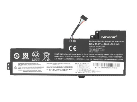 Bateria 01AV419 do Lenovo T470 T480 A475 A485 - 2000 mAh (23 Wh)