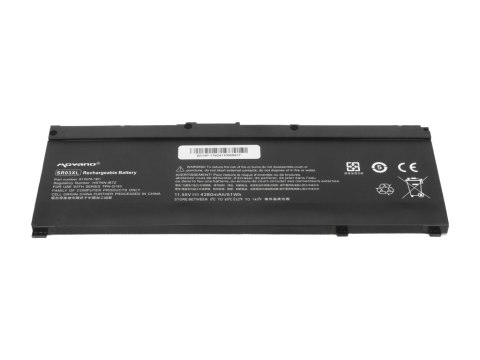 Bateria SR03XL do HP Gaming 15 17 Omen 15-DC - 4380 mAh (51 Wh)