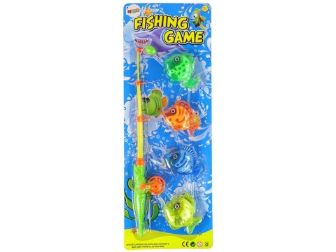 Gra Zręcznościowa Dla Dzieci Łowienie Rybek Wędka 4 Ryby Kolorowe LEAN TOYS