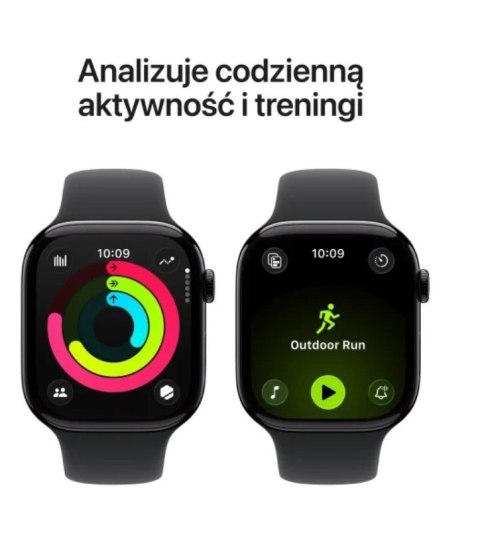 Watch Series 11 GPS + Cellular koperta 46 mm z aluminium w kolorze onyksu, pasek sportowy w kolorze czarnym - rozmiar S/M