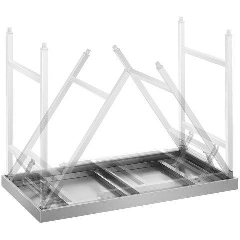 Stół ze stali nierdzewnej laboratoryjny składany 120 x 70 cm Royal Catering