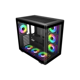 Obudowa Elite 600 black 7*ARGB Fan Version + Hub