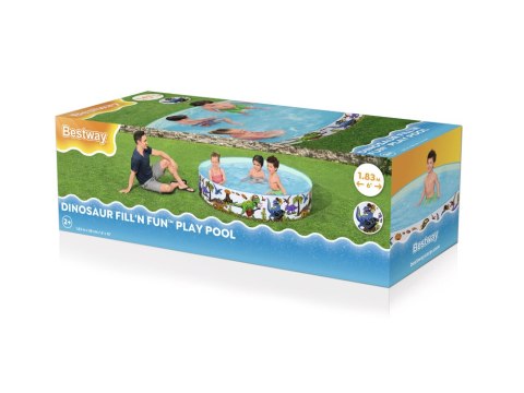 Basen Ogrodowy Dinozaury 183 cm x 38 cm Bestway 55022 Bestway