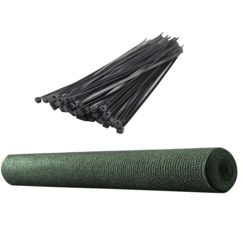 Siatka Cieniująca Na Ogrodzenie Płot Maskująca Zielona 1.5M 50M 140g/m² LEAN