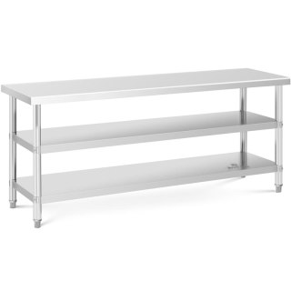 Stół blat roboczy stalowy nierdzewny 2 półki 200x60cm Royal Catering