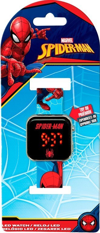 Zegarek LED z kalendarzem Spiderman