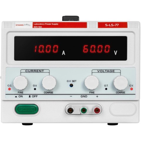 Zasilacz laboratoryjny impulsowy S-LS-77 0-60V 0-10A DC Stamos Germany