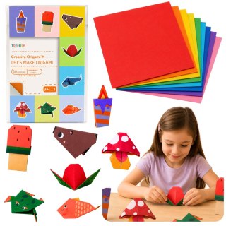 Kolorowy Zeszyt z Origami Dla Dzieci Zwierzęta Poziomy Trudności 30 Arkuszy LEAN