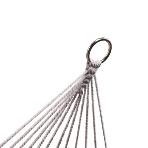 Hamak ogrodowy boho siatka frędzle leżak wiszący makrama 200cm Szary Kik Sp. z o. o. Sp. k.