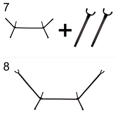 Hamak ze stelażem ogrodowy huśtawka stelaż stojak do hamaka duży mocny + pokrowiec 200cm 100kg Kik Sp. z o. o. Sp. k.