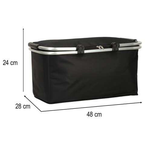 Kosz termiczny piknikowy składany czarny Kik Sp. z o. o. Sp. k.