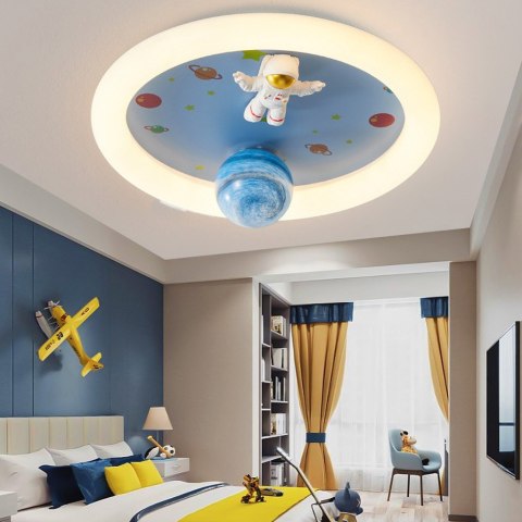Lampa LED sufitowa plafon do pokoju dziecięcego ściemniana + pilot astronauta Kik Sp. z o. o. Sp. k.