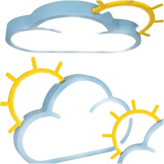 Lampa LED sufitowa plafon do pokoju dziecięcego ściemniana + pilot chmurka niebieska Kik Sp. z o. o. Sp. k.