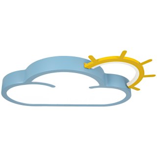 Lampa LED sufitowa plafon do pokoju dziecięcego ściemniana + pilot chmurka niebieska Kik Sp. z o. o. Sp. k.