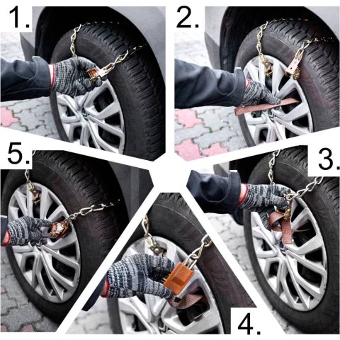 Łańcuchy śniegowe nakładki antypoślizgowe na koła opony na śnieg 8el. Kik Sp. z o. o. Sp. k.