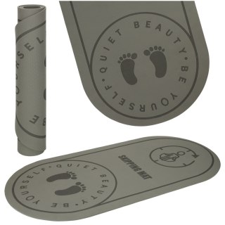 Mata fitness do ćwiczeń jogi skakania na skakance wygłuszająca antypoślizgowa 125x61,5x0,6 cm szara Kik Sp. z o. o. Sp. k.