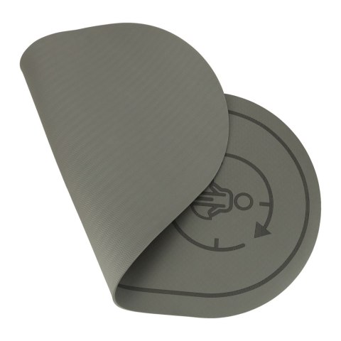 Mata fitness do ćwiczeń jogi skakania na skakance wygłuszająca antypoślizgowa 125x61,5x0,6 cm szara Kik Sp. z o. o. Sp. k.