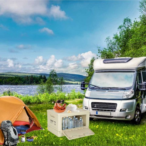 Organizer do bagażnika samochodowy pudełko skrzynka składana 25l szara Kik Sp. z o. o. Sp. k.