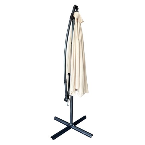 Parasol ogrodowy LUARO duży składany z wysięgnikiem 290cm beżowy Kik Sp. z o. o. Sp. k.