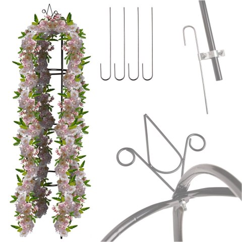 Pergola ogrodowa LUARO kolumnowa słup kolumna dzwon stojak na róże kwiaty pnące metalowa 195 cm Kik Sp. z o. o. Sp. k.