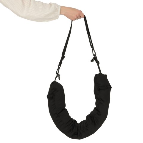 Poduszka turystyczna podróżna rogal zagłówek na szyję schowek do wypełnienia czarna Kik Sp. z o. o. Sp. k.