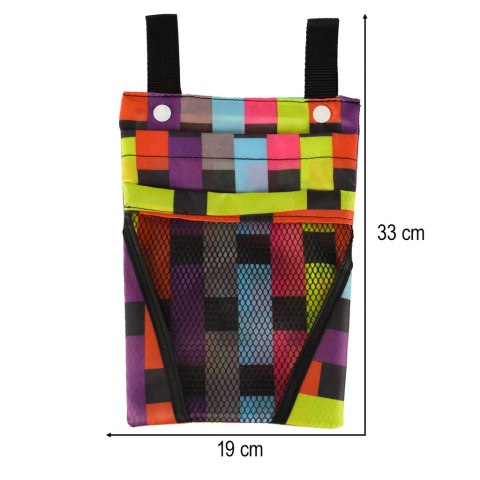 Torba na rower hulajnogę kierownicę telefon sakwa rowerowa kolorowa kratka Kik Sp. z o. o. Sp. k.