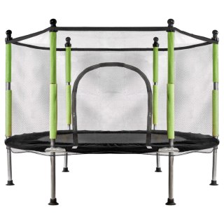 Trampolina do domu ogrodu dla dzieci siatka piłki 140cm 55inch zielona Kik Sp. z o. o. Sp. k.