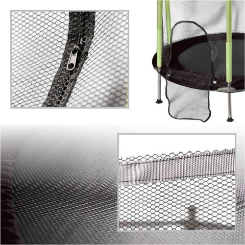 Trampolina do domu ogrodu dla dzieci siatka piłki 140cm 55inch zielona Kik Sp. z o. o. Sp. k.
