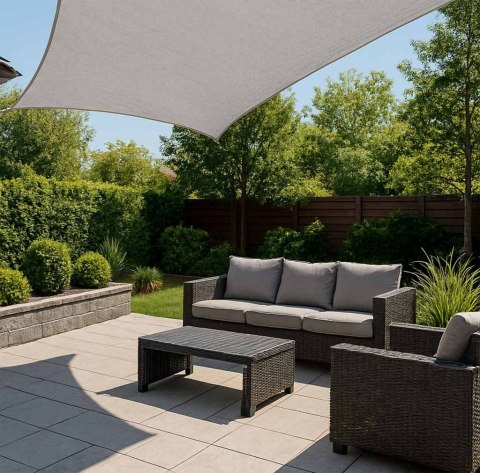 Żagiel przeciwsłoneczny LUARO ogrodowy tarasowy wodoodporny 4x3m prostokątny szary Kik Sp. z o. o. Sp. k.