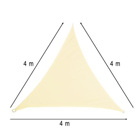 Żagiel przeciwsłoneczny LUARO ogrodowy tarasowy wodoodporny 4x4x4m trójkąt beżowy Kik Sp. z o. o. Sp. k.