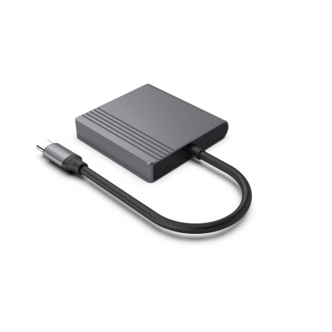 GEMBIRD ADAPTER USB-C DO HDMI + DP 4K 60HZ, CZARNY
